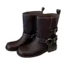 Botas de montar para mujer con hebilla de cinturón estilo británico, botas de motocicleta vintage, botas de media pantorrilla, nuevas botas Martin otoño e invierno 2026