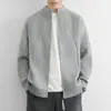Chaqueta de punto Romon para hombre, nueva chaqueta de estilo americano de moda para primavera y otoño, chaqueta de marca de moda con cuello alto, suéter casual holgado