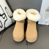 Botas de Nieve con Hebilla de Cuerno de Toro sobre Gamuza para Mujer, Suela Gruesa, Nuevo Estilo Invierno 2026, Piel y Piel Integradas, Botas de Algodón de Moda, Botas de Algodón Engrosadas