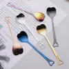 Cuchara de Café Creativa con Forma de Corazón de Acero Inoxidable, Cuchara de Postre de Aspecto Elegante y Linda, Cuchara de Celebridad de Internet, Cuchara para Miel al por Mayor