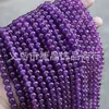 Chalcedony de Agua Púrpura Transparente de Alta Calidad, Cuentas Sueltas, Cuentas para DIY, Amatista de Alta Imitación, Cuentas Redondas de Gran Venta, Accesorios para Pulseras, Lote