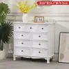 Armário de Armazenamento Minimalista Estilo Americano em Madeira Maciça, Pequeno Armário de Parede para Quarto e Sala de Estar, Armário Lateral com Gaveta, Armário de Armazenamento, Preto