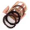Elástico de Cabelo Espesso e Elástico para Adultos na Cor Café para Rabo de Cavalo, Corda de Cabelo com Alta Elasticidade, Faixa de Cabelo Simples Fashion Ondulada Venda por Atacado