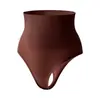 Calcinha Fio Dental Sem Costura de Cintura Alta para Controle da Barriga, Fio Dental Modelador de Cintura, Modelagem Corporal, Levanta Bumbum Sexy, Roupa Íntima Feminina Plus Size