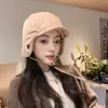 Gorra Lei Feng para Mujer, Invierno Engrosada y Forrada de Felpa, Gorra de Aviador Cálida Protectora para Orejas, Gorro de Lana de Cordero para Esquí y Ciclismo