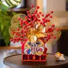 2026 Ano do Cavalo Festival da Primavera Itens de Decoração para Casa Nova Balde de Frutas da Fortuna Balde de Abraço Enfeites de Sala de Estar de Ano Novo Arranjo Criativo