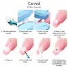 Gel para extensión de uñas en lata, esculpido y modelado sólido, sin necesidad de forma de papel, no pegajoso, parches de extensión de uñas rápidos
