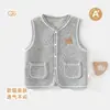 Colete infantil, peça externa para bebês, roupa quente de primavera e outono, peça externa para bebês, colete Classe A, blusa sem mangas, camada base
