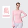 [En Stock] Ld 1.0 Manga Larga Deporte Yoga Secado Rápido Cuello Redondo Running Fitness Top Absorbente de Sudor Ajustado para Mujer