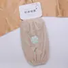 Fundas de Manga de Terciopelo para Otoño e Invierno, Mangas de Longitud Media para Mujer, Anti-Manchas, Cálidas, Lindos Protectores de Manga con Bordado de Flores al por Mayor