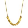 Collar cuadrado pequeño de acero de titanio sin color para mujer, cadena de clavícula de moda con forma de cubo, temperamento, accesorios generosos, diez cuadrados para la riqueza de oro