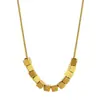 Collar Geométrico de Cubo de Acero de Titanio Personalizado con Estilo Lujoso, Cadena de Hueso de Serpiente, Cadena de Clavícula de Moda