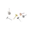Pendientes de Plata S925 con Aguja de Cabeza Plana Pendientes DIY Accesorios para Pendientes Pendientes Planos con Base Plana y Anillos E0047