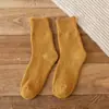Meias grossas com forro de fleece para outono e inverno, meias de terry masculinas, desodorantes, quentes, estilo acadêmico, combinam com tudo, da moda, meias