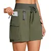 Ropa de Trabajo Transfronteriza Deportes al Aire Libre Pantalones Cortos para Correr de Cintura Alta Secado Rápido Bolsillo Multifuncional Pierna Recta Pantalones Deportivos Casuales para Mujer