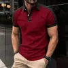 Estación Independiente Transfronteriza Europea y Americana Verano Hombre Nuevo Polo de Solapa Casual de Negocios Talla Grande Polo