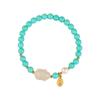 Pulsera turquesa Mengsong artística simple vida original año del conejo regalo de San Valentín exquisito conejo de jade buena suerte pulsera de lujo ligero