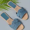 Transfronterizo talla grande Verano 2025 Nuevas Chanclas para Mujer Comercio Exterior Sandalias Planas Cruzadas Chanclas Sencillas Versátiles