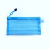 Bolsa Transparente Rayada para Archivos Bolsa de Almacenamiento para Papelería y Exámenes Cremallera de Nylon Materiales de Oficina Bolsa para Archivos Transfronteriza