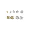 Adornos de copo de nieve de aleación navideña para uñas, flash de moda en internet, huecos franceses con diamantes, accesorios para uñas de flor de hielo, venta al por mayor