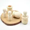 Muñeco de Madera para Embrión DIY Maceta de Madera Traje de Hombrecito Color Tronco Combinación de Hombrecitos Marioneta Pintada DIY para Niños