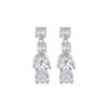 Venda doméstica Taobao brincos simples e doces de zircônia brincos de gota de folhas incrustadas à mão joias de orelha populares da moda