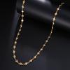Lote directo de fábrica collar de acero de titanio para mujer cadena o cadena de labios chapado en oro real de 18k cadena de clavícula que no se desvanece cadena para el cuello cadena lisa