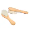 Venta Directa de Fábrica Set de Cepillo y Peine para Cabello de Bebé Peine de Madera para Peinar el Cabello del Bebé Cepillo de Lana para Lavar el Cabello Cepillo para Baño