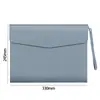 Bolsa para documentos A4, bolsa de documentos de cuero magnética, bolsa de documentos de gran capacidad para reuniones de negocios, bolsa impermeable para almacenamiento de documentos de oficina