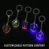 Llavero de Cristal Colgante Luminoso Creativo Personalizado Regalo de Cumpleaños Foto Impresa a Color Grabado 3D Regalo Personalizado