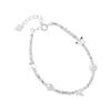 Pulsera de Plata con Mariposa Tridimensional para Mujer, Pulsera Geométrica Irregular de Lujo Ligero con Perlas, Joyería de Mano Personalizada
