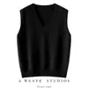 Chaleco de punto de cachemira para mujer, cuello en V, corte holgado, perfecto para usar en capas en otoño e invierno, color liso, casual, versátil y se puede usar como capa base o como top independiente