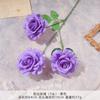 Rosa Sunshine de 3 Cabezas Simulada Flor Artificial Ramo de Boda Floral Hecho a Mano Paisajismo Salón de Bodas DIY Pared de Flores Arreglo Floral de Piso