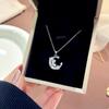 Collar de Plata Esterlina S925 Xingyue Love Zircon para Mujer 2025 Nueva Moda Súper Hada Elegante Nicho Versátil Cadena Clavícula