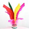 Fábrica atacado colorido penugna de galinha peteca elástico peteca colorido penas de ganso bola peteca primária e secundária estudantes do ensino médio adulto grande flor