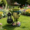 Linterna Tortuga Solar para Jardín Luz Exterior Decoración de Jardín Artesanía de Resina Producto Popular Transfronterizo Luz para Césped