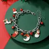 Pulseiras de Natal Transfronteiriças, Sinos, Enfeites de Mão com Pérolas, Pingentes de Floco de Neve e Alce, Acessórios Festivos de Feriado, Pulseiras de Natal