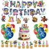 Decoración para Fiesta de Cumpleaños Temática de Super Mario Galaxia Transfronteriza Vajilla Platos de Papel Servilletas de Papel Pancarta Caja de Dulces Mantel