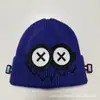 Versión Coreana del Nuevo Gorro de Lana Divertido y Lindo de Robot con Fallos para Mujer Otoño e Invierno Gorro de Punto Cálido Gorro de Lana para Estudiante