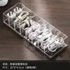 Caixa de Armazenamento de Mesa Transparente com Tampa Flip para Sala de Estar Doméstica Simples à Prova de Poeira Cesto de Armazenamento de Plástico para Mesa de Centro Lanches Venda por Atacado