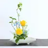 Jian Shan Recipiente para Arreglos Florales, Maceta, Cuenco de Cerámica, Bandeja Hidropónica Pequeña de Flujo Original para Flores, Maceta de Cerámica para Bonsái, Maceta con Plato