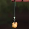 [Colgante] Sándalo Verde Palo de Rosa Gallo Cadena para Teléfono Móvil Llavero Colgante para Coche Pieza de Mango DIY