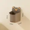 Caja de almacenamiento de oso de dibujos animados para pared para cocina del hogar, cesta de almacenamiento para pared sin taladro para cebollas, jengibre, ajo, y cesta colgante para el lateral del refrigerador