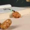Nueva Cadena para Teléfono de Madera de Sándalo Tallada con Pez y Garra de Oso, Colgante de Mochila de Madera de Sándalo de Moda para Hombres y Mujeres, Adorno para Llavero de Coche