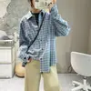 Camisa de Manga Larga a Cuadros Estilo Retro Americano Unisex, Camisa Chaqueta Exterior de Principios de Primavera, Estilo Perezoso, Protección Solar, Estilo Verano