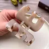 Presilha de Garra Versátil Elegante Francesa para Mulheres, Presilha Tubarão Média de Alta Qualidade em Forma de M, Grampo de Cabelo Simples Estilo Coreano Acessório de Cabelo