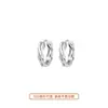 Aguja de Plata S925 Cuidado del Agujero de la Oreja Ear Cuff Aretes para Mujer Círculo Liso Hebilla de Oreja Mobius Pendientes 2026 Nuevos Accesorios de Oreja de Moda