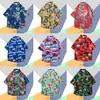 Camisa Floral Tailandesa de Playa para Hombre de Manga Corta Ins Guapo Verano Estilo Hong Kong Retro Hawaiana Seda de Hielo Camisa de Playa Moderna