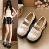 Zapatos de Cuero Populares para Mujer de Campus 2026 Estilo Nuevo Primavera/Verano, Combinados con Faldas, Zapatos Mary Jane Negros con Lazo Estilo Universitario JK