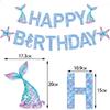 Nueva Decoración de Fiesta de Cumpleaños de Sirena Tema de Sirena Bandera de Cumpleaños Tela de Fondo para Cumpleaños Infantil Flor